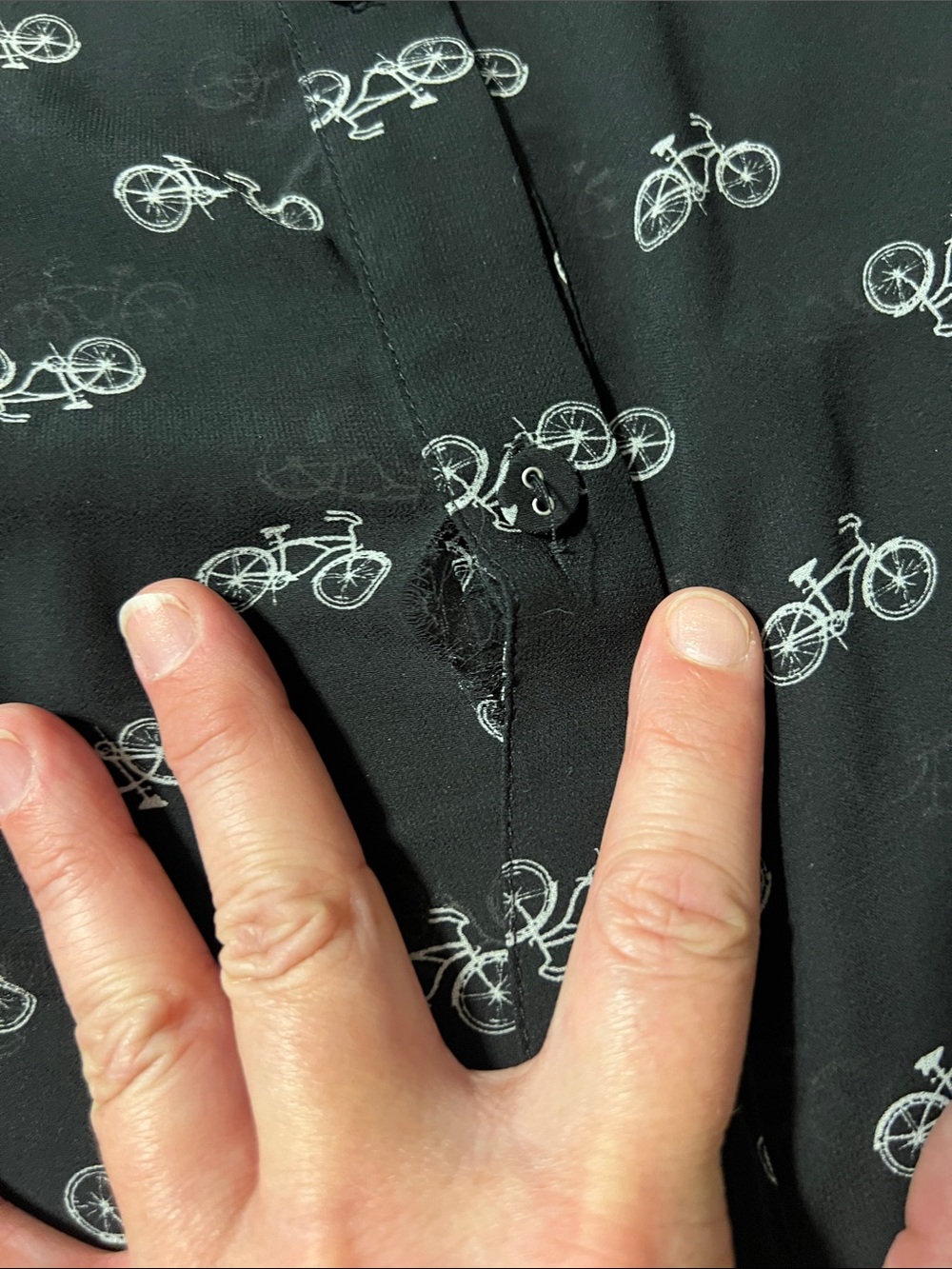 Two torrid Tops Size 1 - Short Sleeve Bicycle Print & Sleeveless Bird Print - Picture 8 of 15